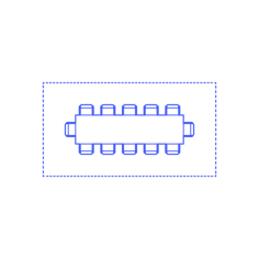 Layouts Meeting Conference Rooms Rectangle Medium Vinyl Cutting Svg File, Free Vectors File